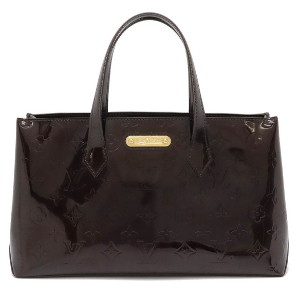 Louis Vuitton tote Amarante Wilshire calfskin bag handbag Vernis PM - Picture 1 of 6